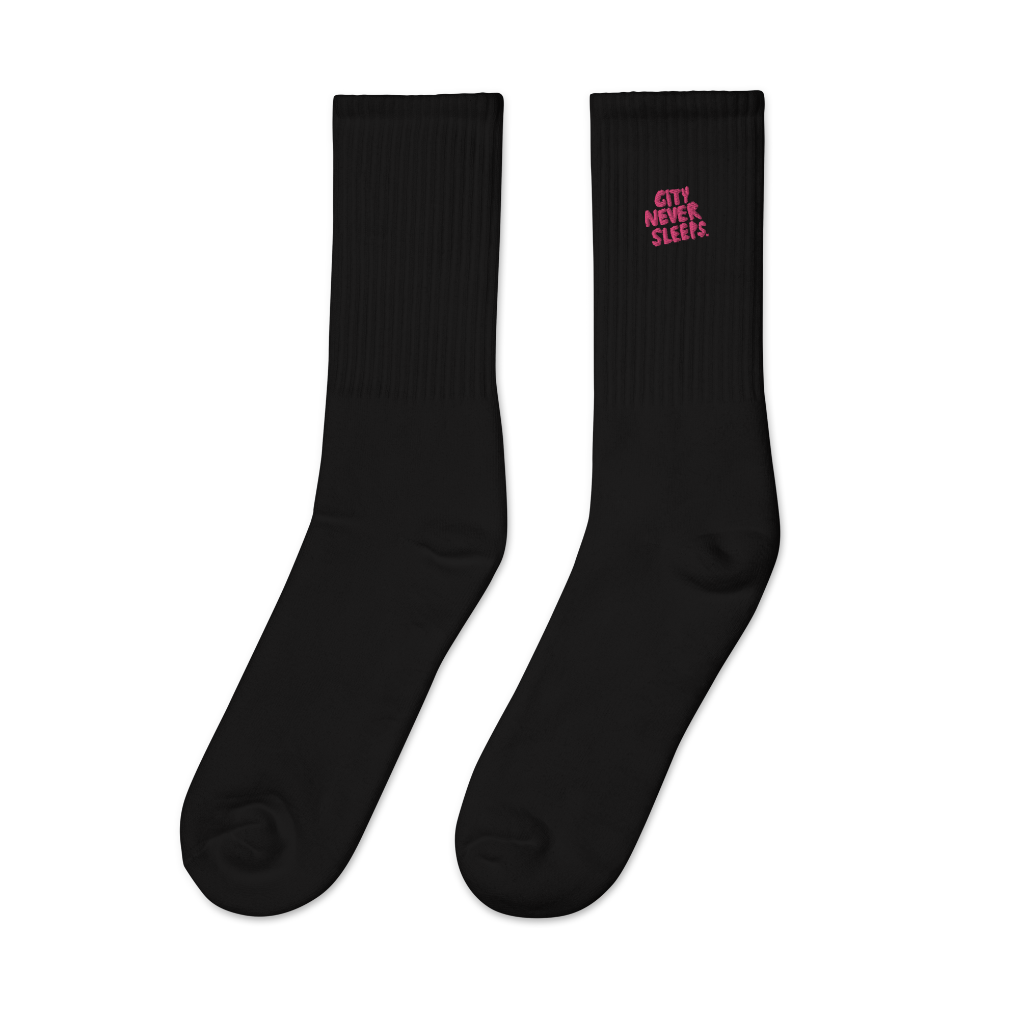 City Never Sleeps Embroidered socks