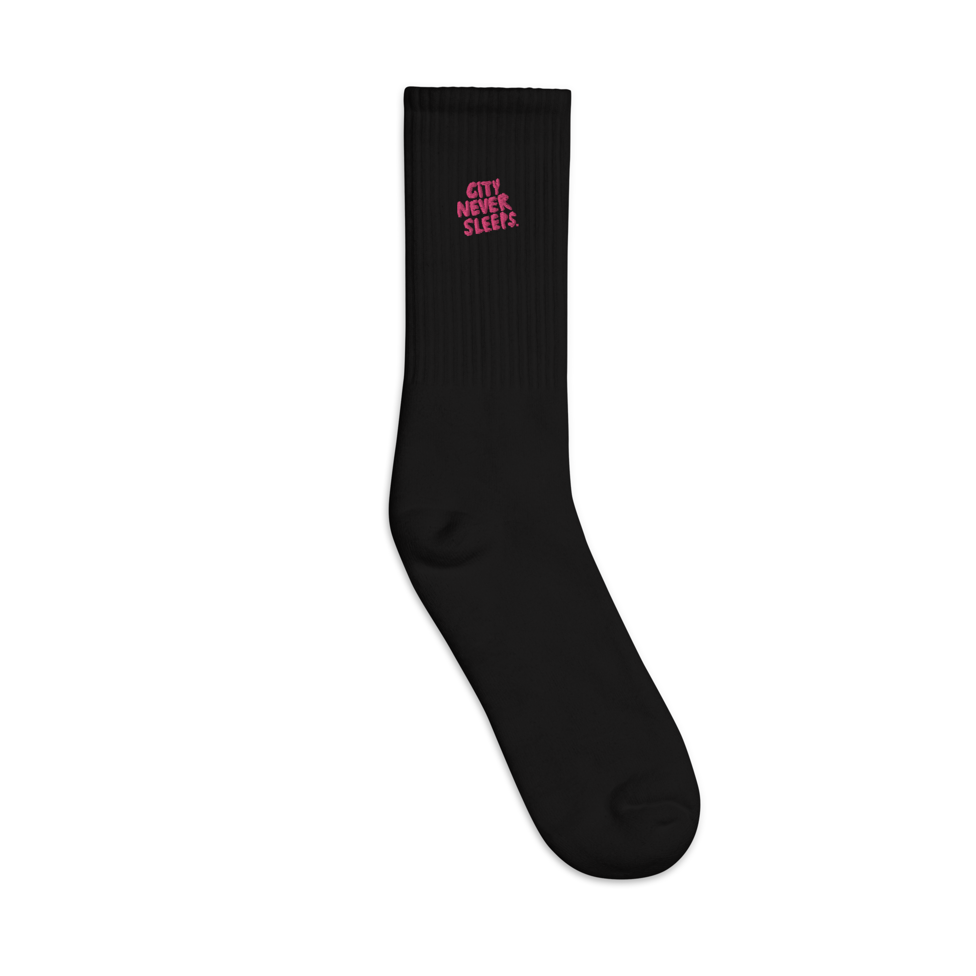 City Never Sleeps Embroidered socks