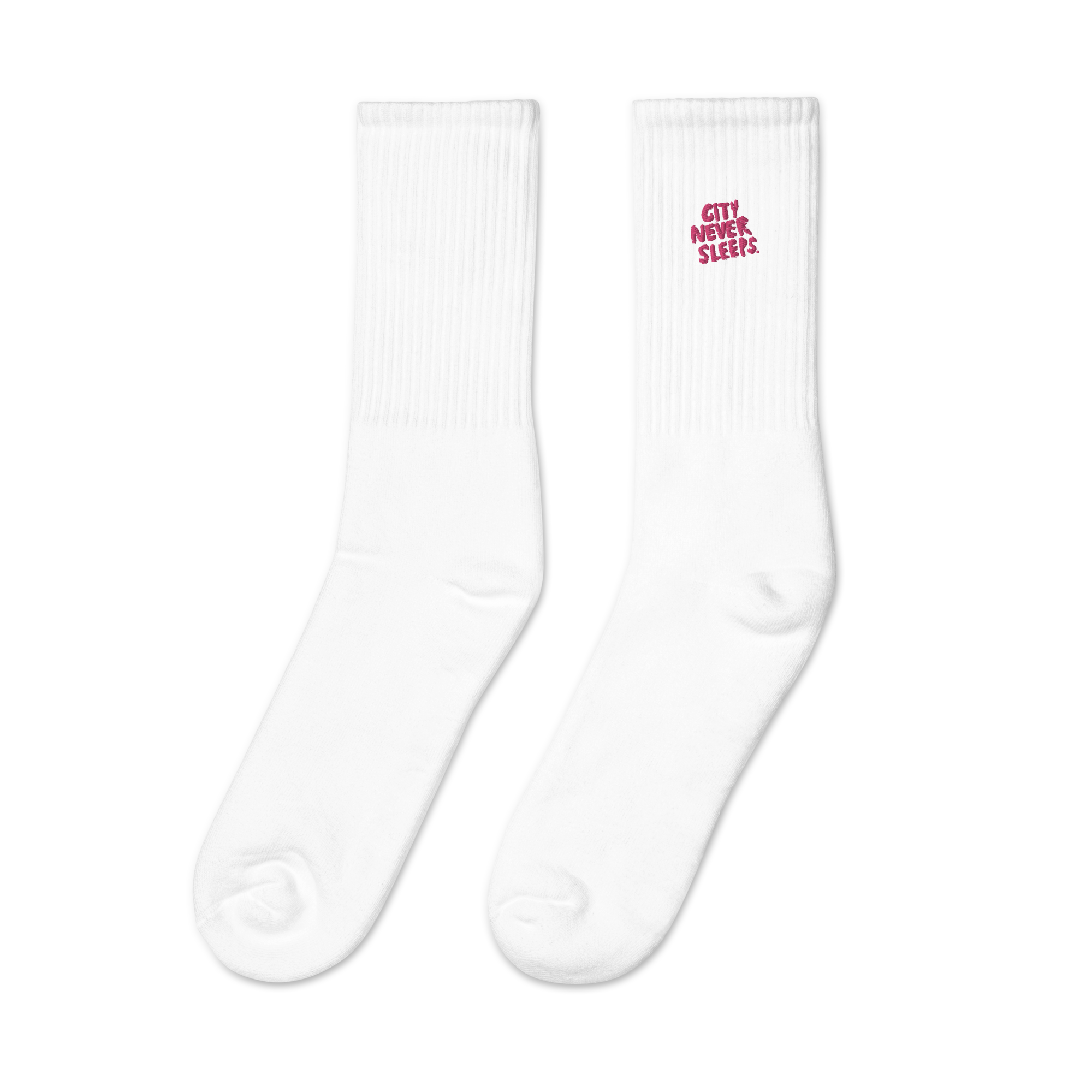 City Never Sleeps Embroidered socks