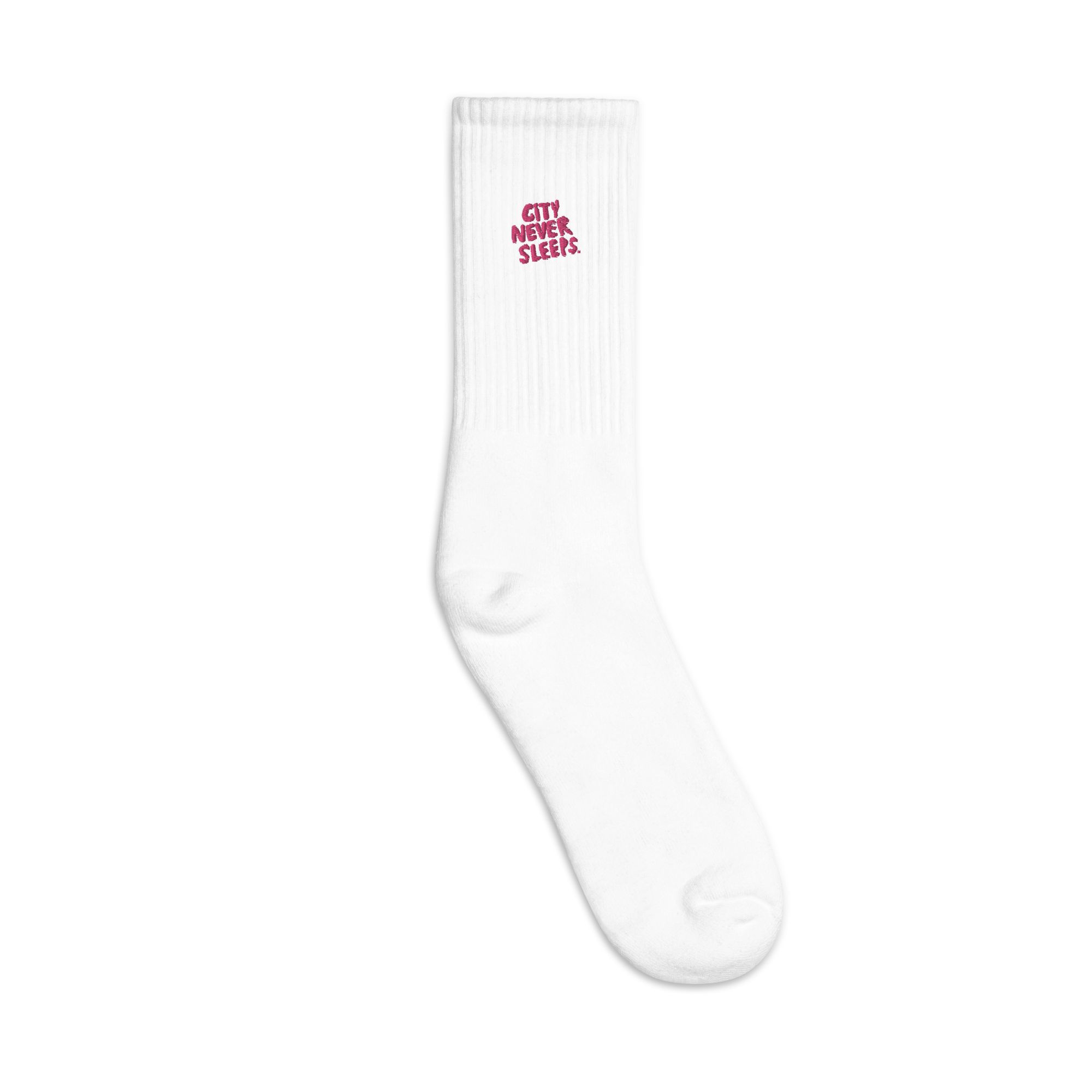 City Never Sleeps Embroidered socks