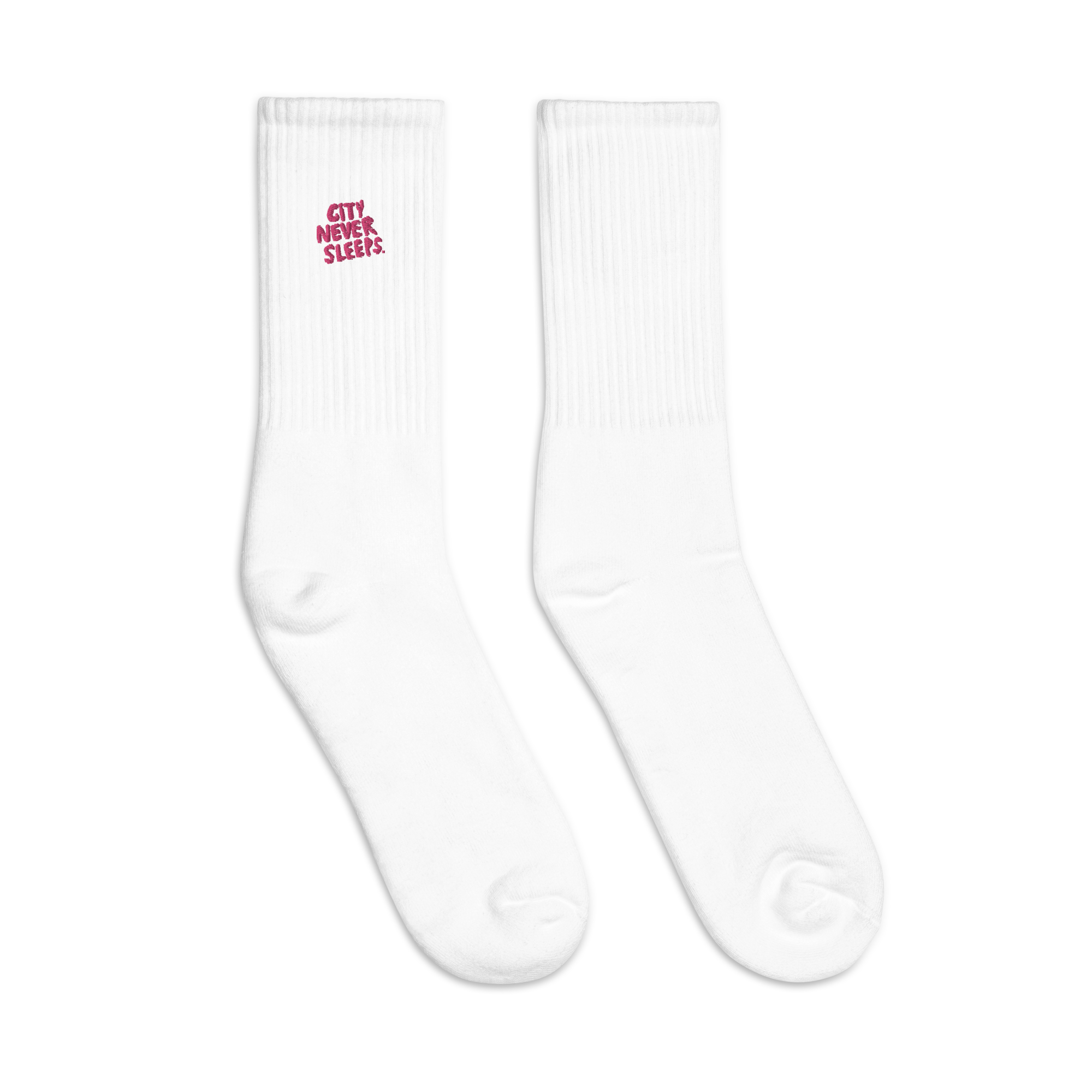 City Never Sleeps Embroidered socks